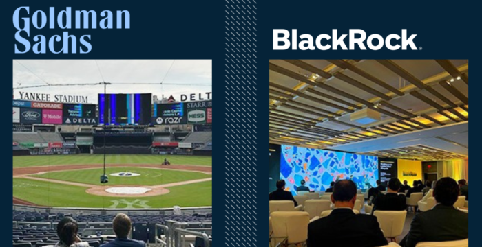 Eventos Blackrock e Goldman Sachs